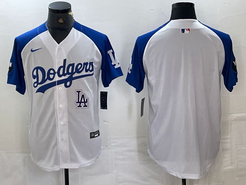 Men Los Angeles Dodgers Blank White Fashion Nike Game MLB Jersey style 10->->MLB Jersey